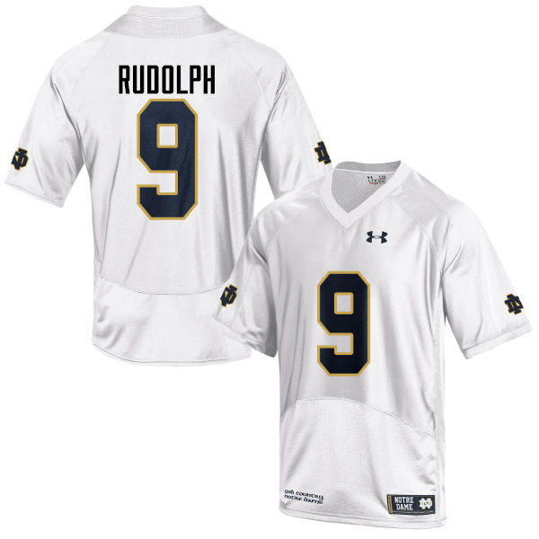 Men's NCAA Notre Dame Fighting Irish #9 Kyle Rudolph Stitched College Under Armour Authentic White Football Jersey BB10E78DB